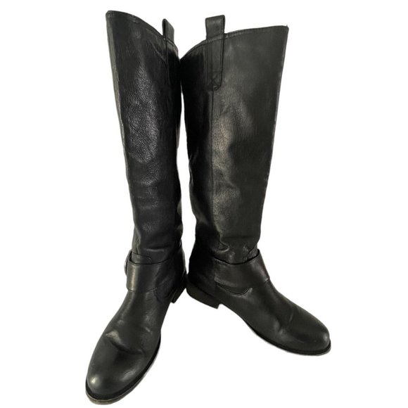Nine West Black Leather Boots 6.5 Pull-On - Picture 5 of 12